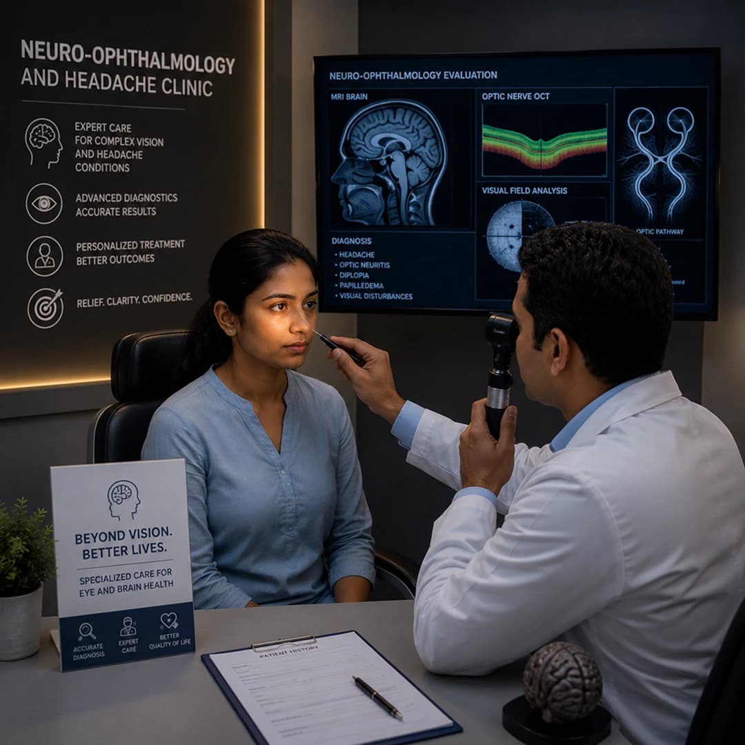 Neuro-Ophthalmology And Headache Clinic procedure screening and consulting visual